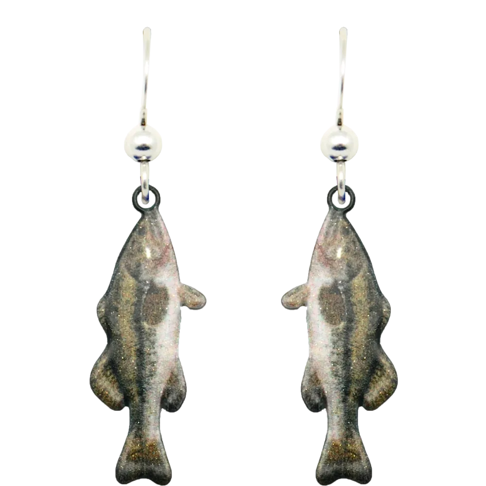Bass Earrings, Sterling Silver Earwires, Item# 2213
