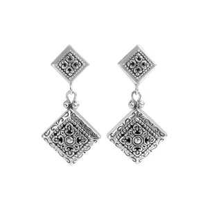 Beautiful Artful Balinese Filigree Sterling Silver Earrings
