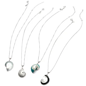 Beautiful Small Nautilus Shell Sterling Silver Necklaces