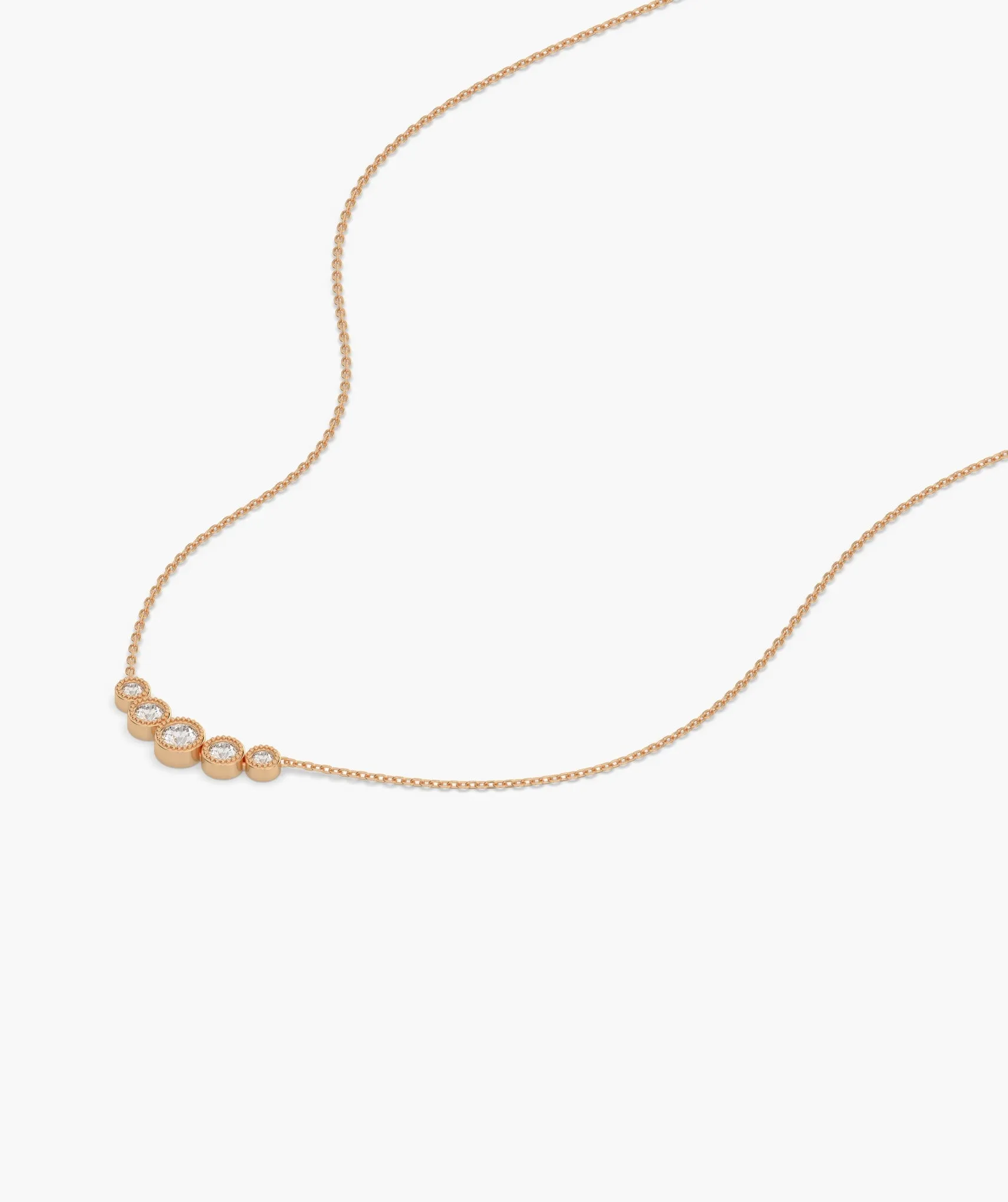 Bezel-Set Diamond Necklace