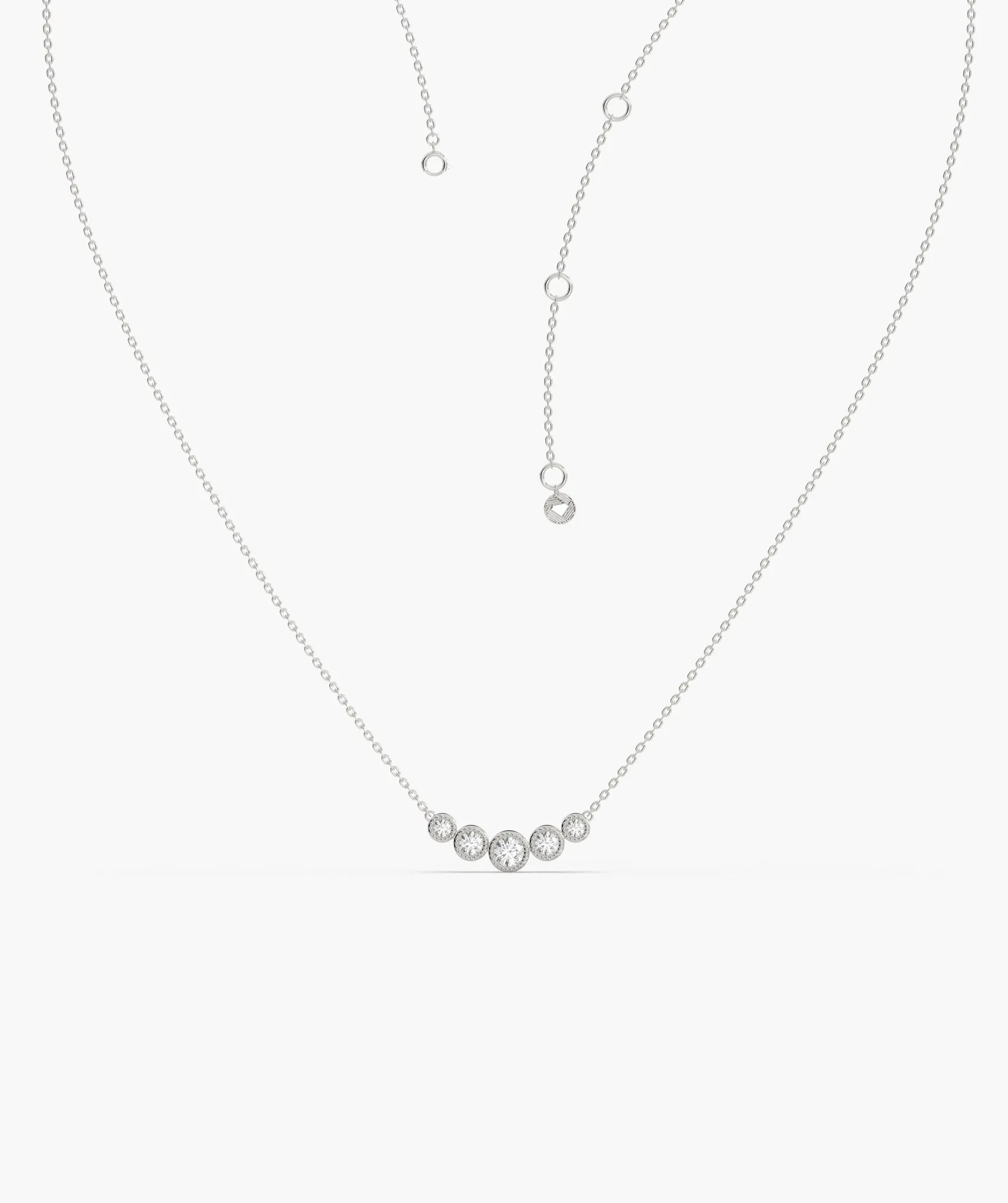 Bezel-Set Diamond Necklace