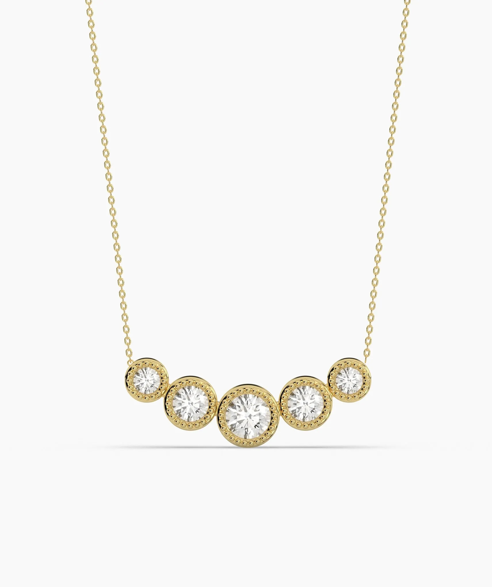 Bezel-Set Diamond Necklace