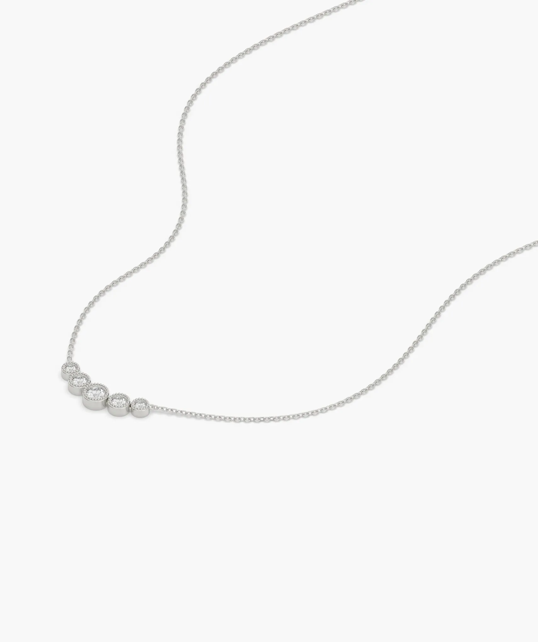 Bezel-Set Diamond Necklace