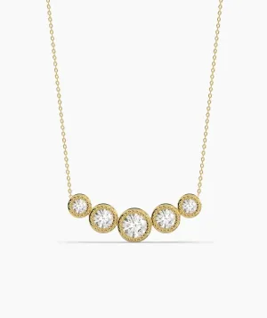 Bezel-Set Diamond Necklace