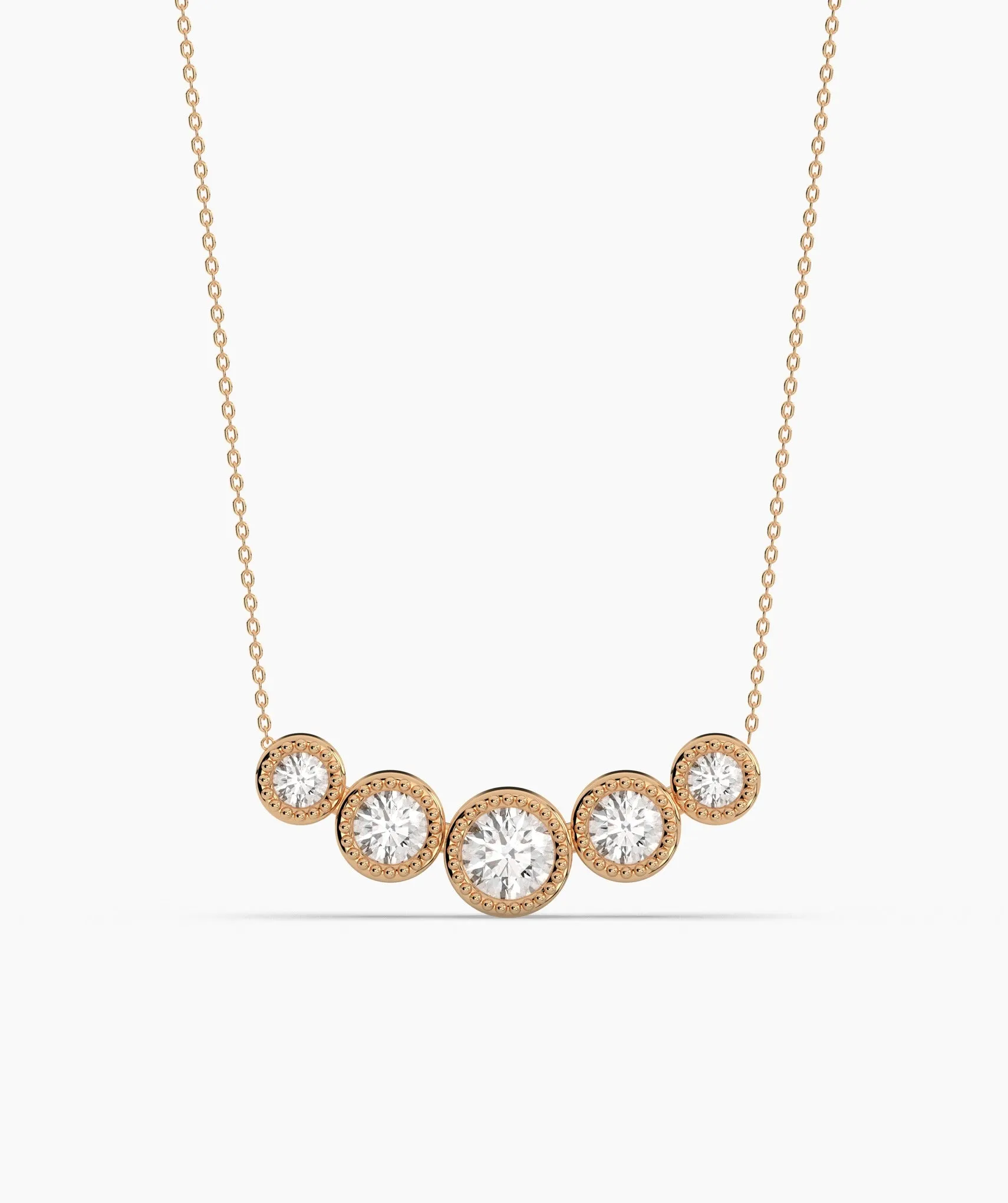 Bezel-Set Diamond Necklace