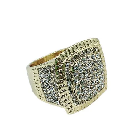 Big Iced Out Rings | Mens Gold Ring | Mens Big Gold Ring