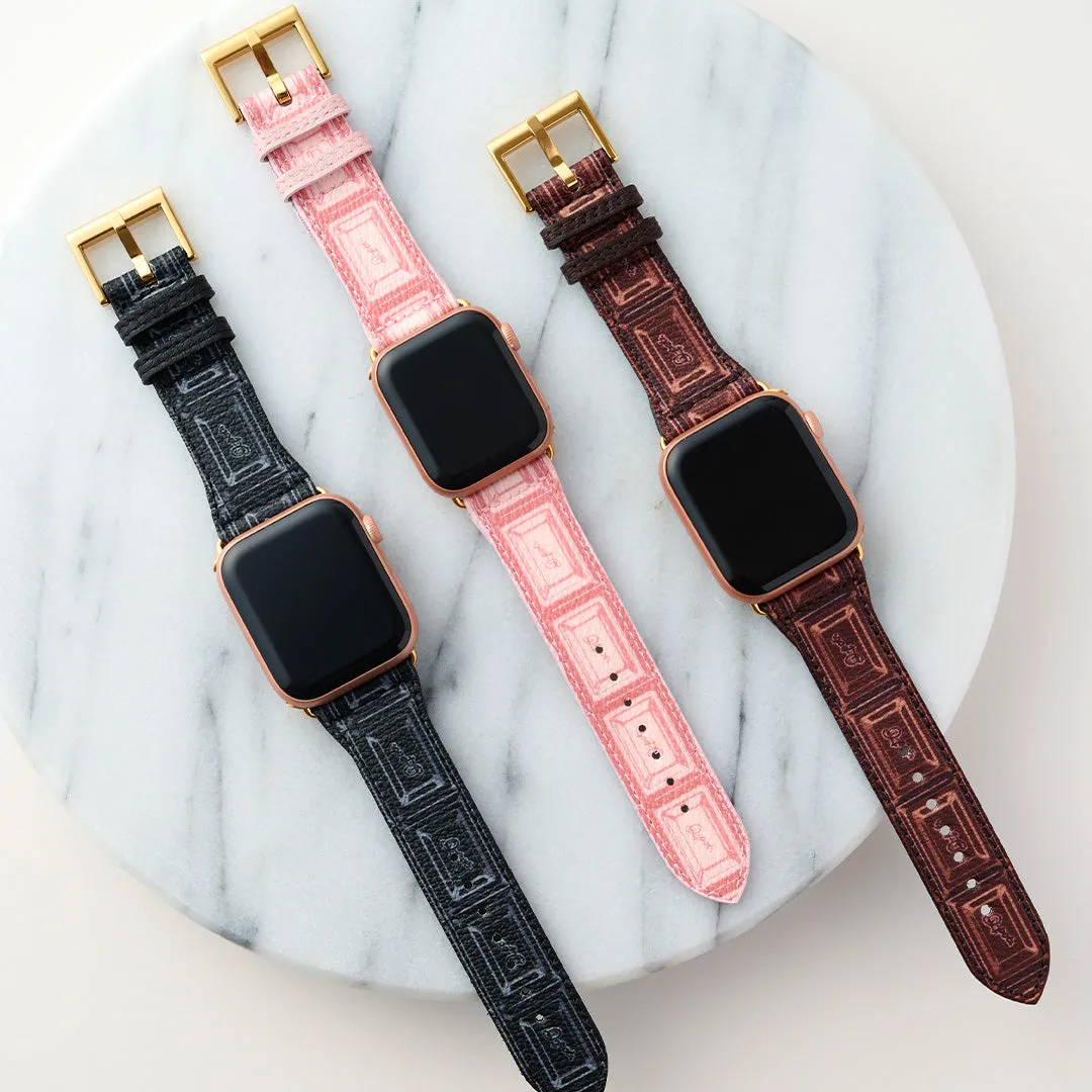 Black Chocolate Leather Band for Apple Watch【Japan Jewelry】