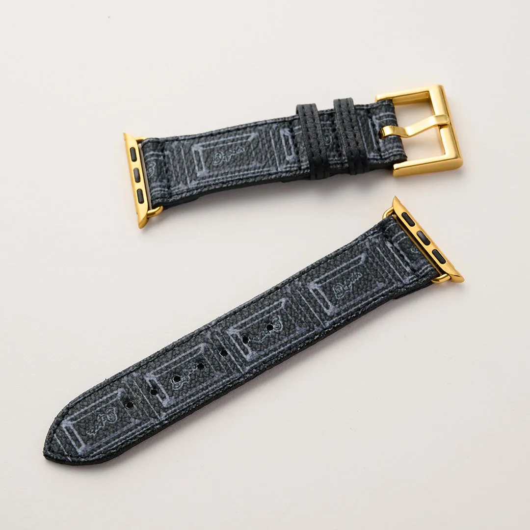 Black Chocolate Leather Band for Apple Watch【Japan Jewelry】