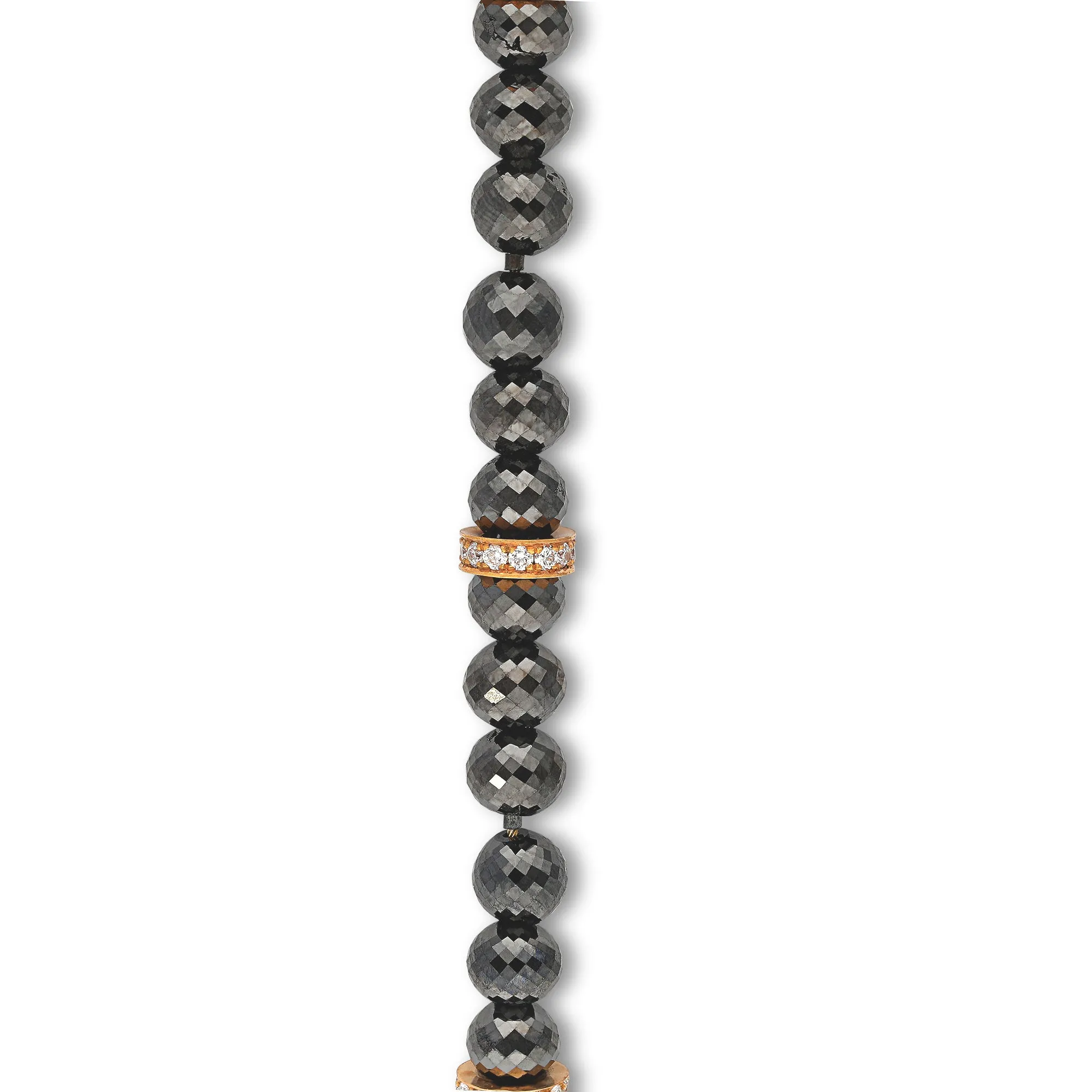 Black Diamond & Yellow Gold Detailing Bracelet - 50.23 Carat