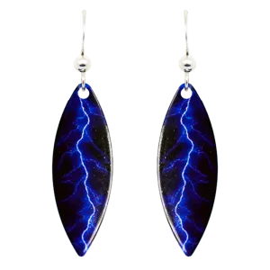 Blue Lightning Earrings, Sterling Silver Earwires, Item# 1239
