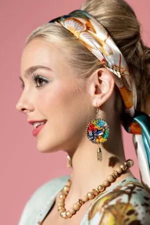 Bohemian Patchwork Tassel Earrings