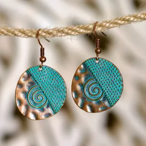 Boho Swirl Patterned Earrings – Artistic & Nature-Inspired