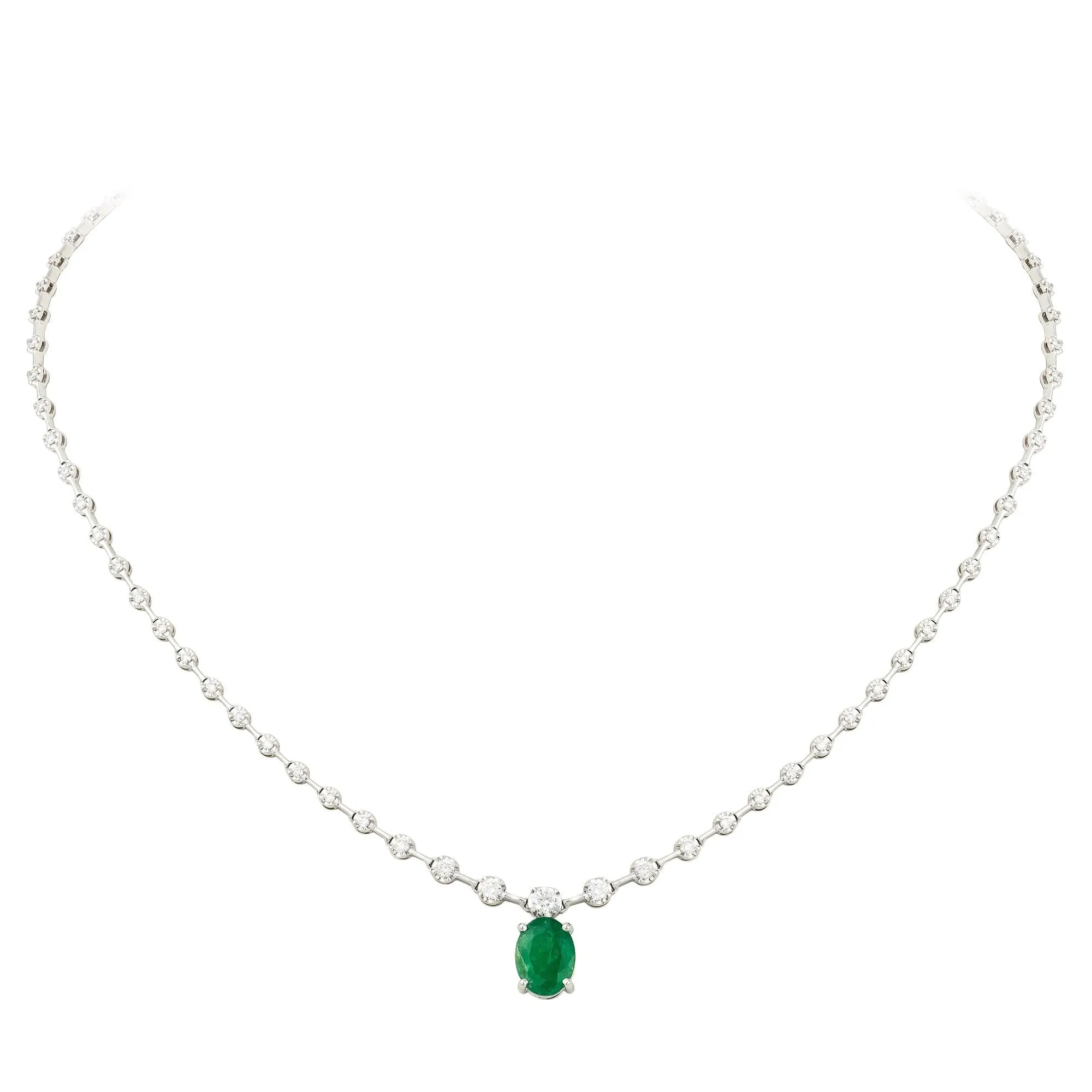 Breathtaking Diamond 18K White Gold Necklace for Her