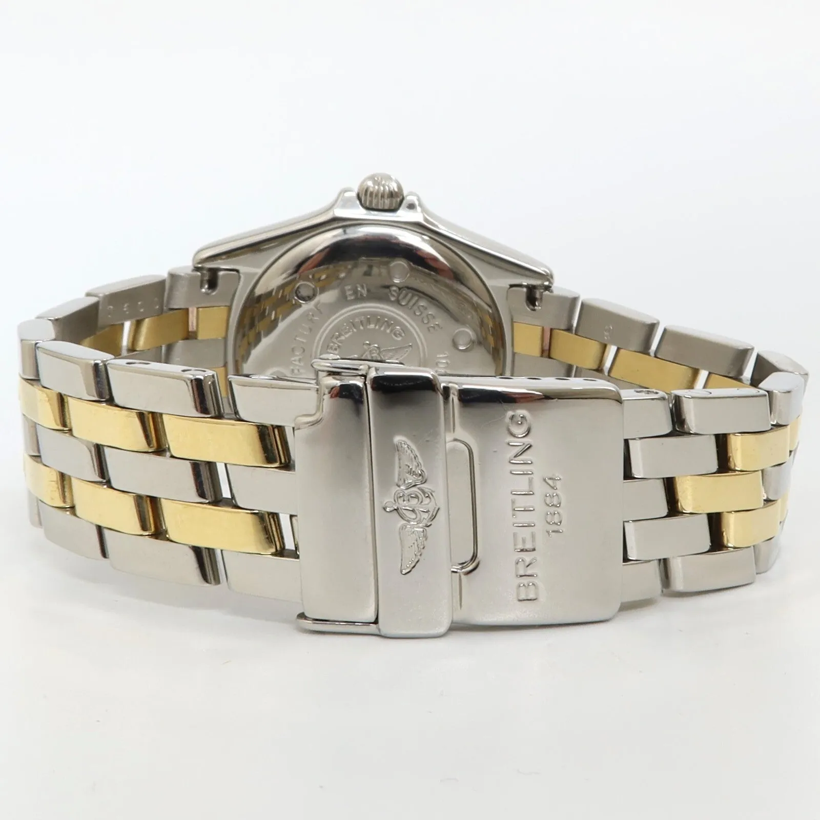 Breitling Callistino White Dial 18kt Yellow Gold & Stainless Steel Quartz D52045