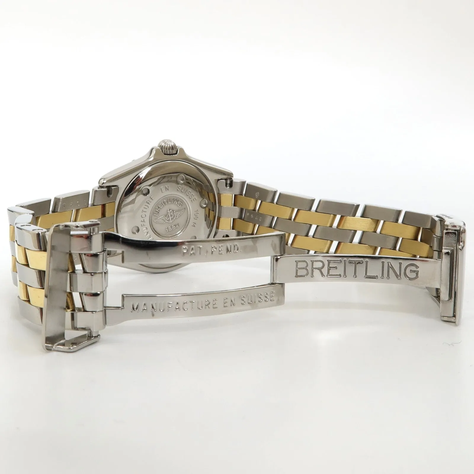 Breitling Callistino White Dial 18kt Yellow Gold & Stainless Steel Quartz D52045