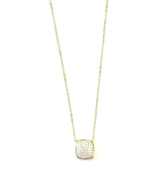 Brenda Pave Square Necklace