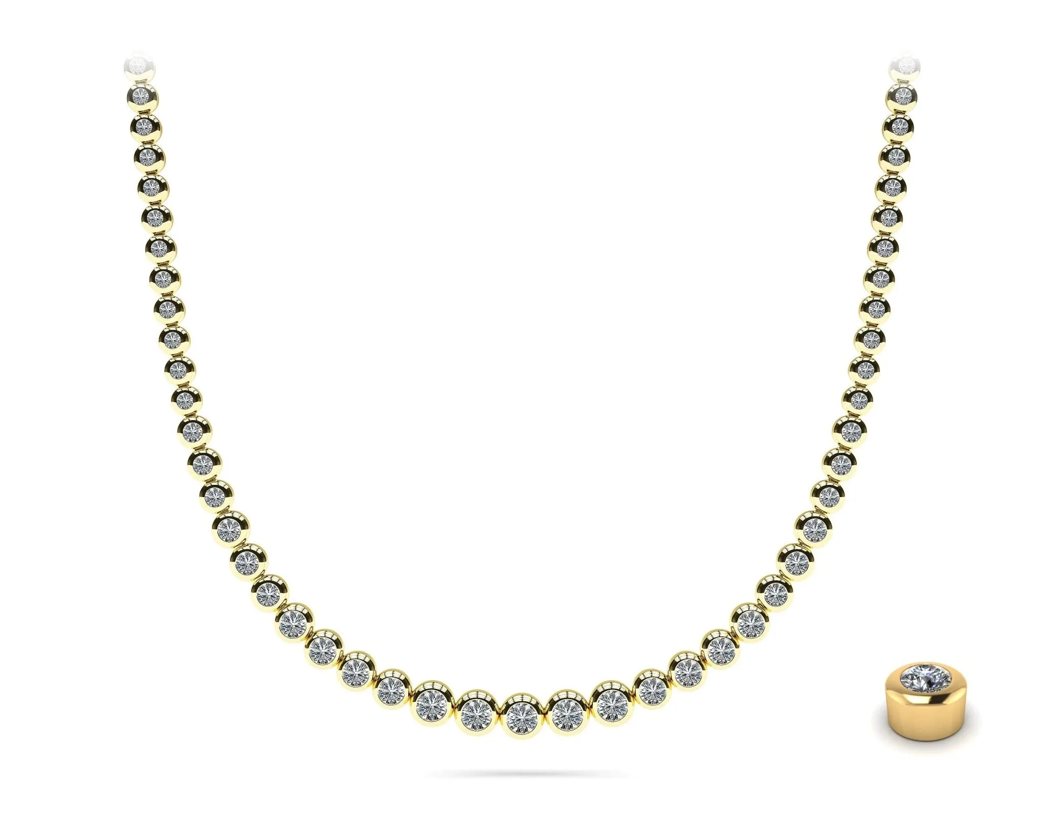 Brilliant Fire Graduated Diamond Strand Lab-Grown Diamond Necklace with 4.93 ct.(finished)