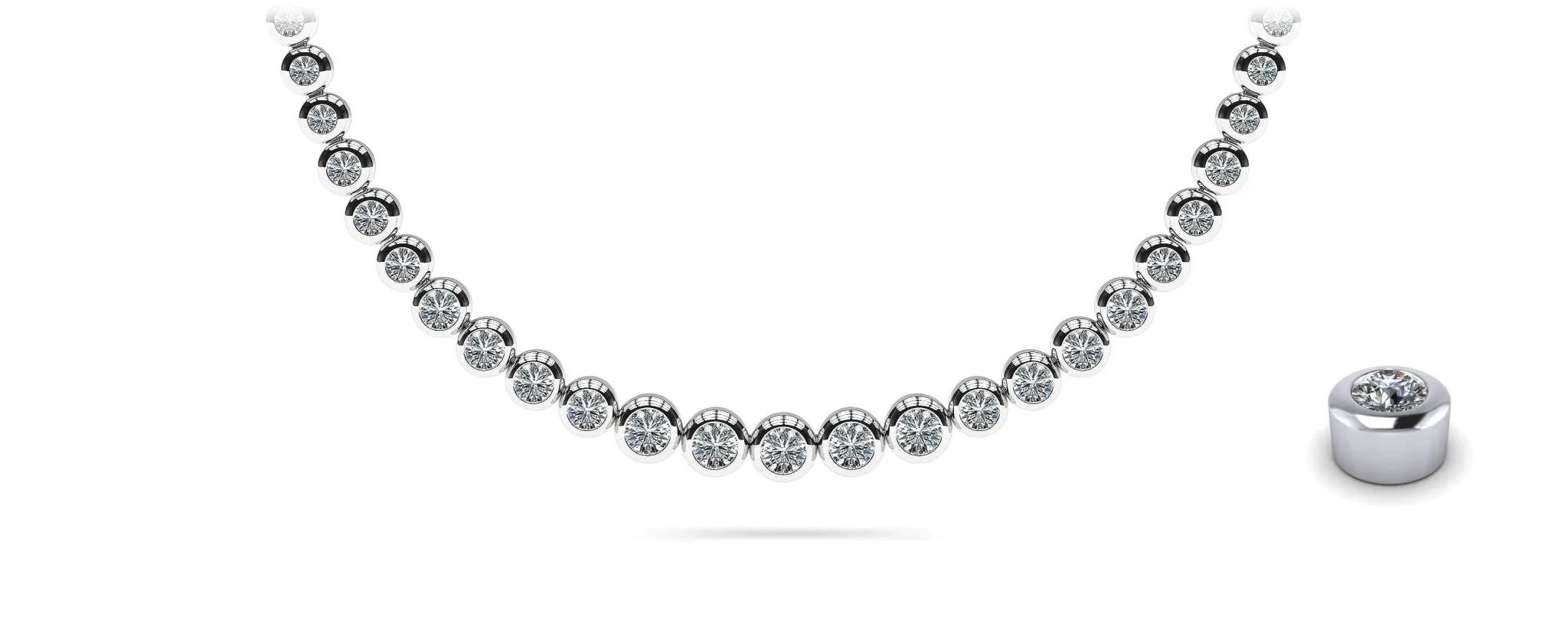 Brilliant Fire Graduated Diamond Strand Lab-Grown Diamond Necklace with 4.93 ct.(finished)