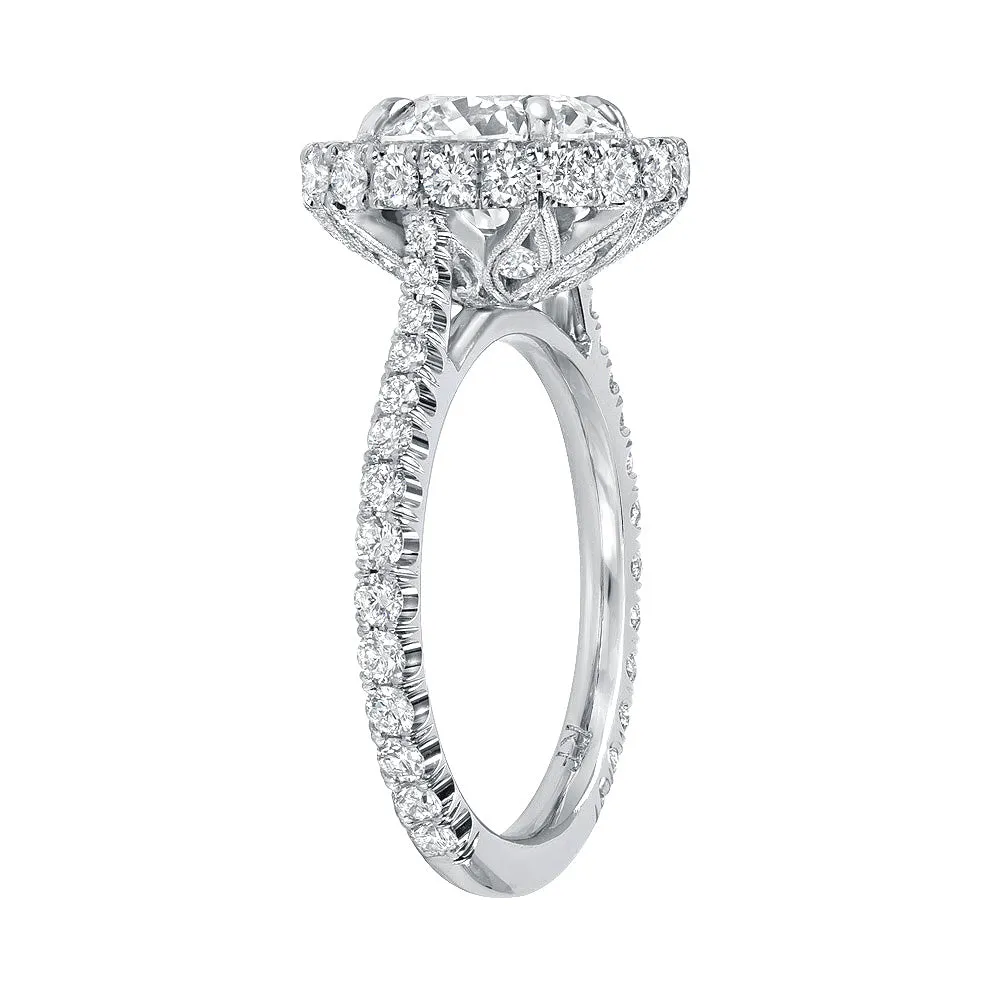 CALIFORNIA WILDFLOWERS FULL BLOOM ENGAGEMENT RING -DIAMOND FLOWER