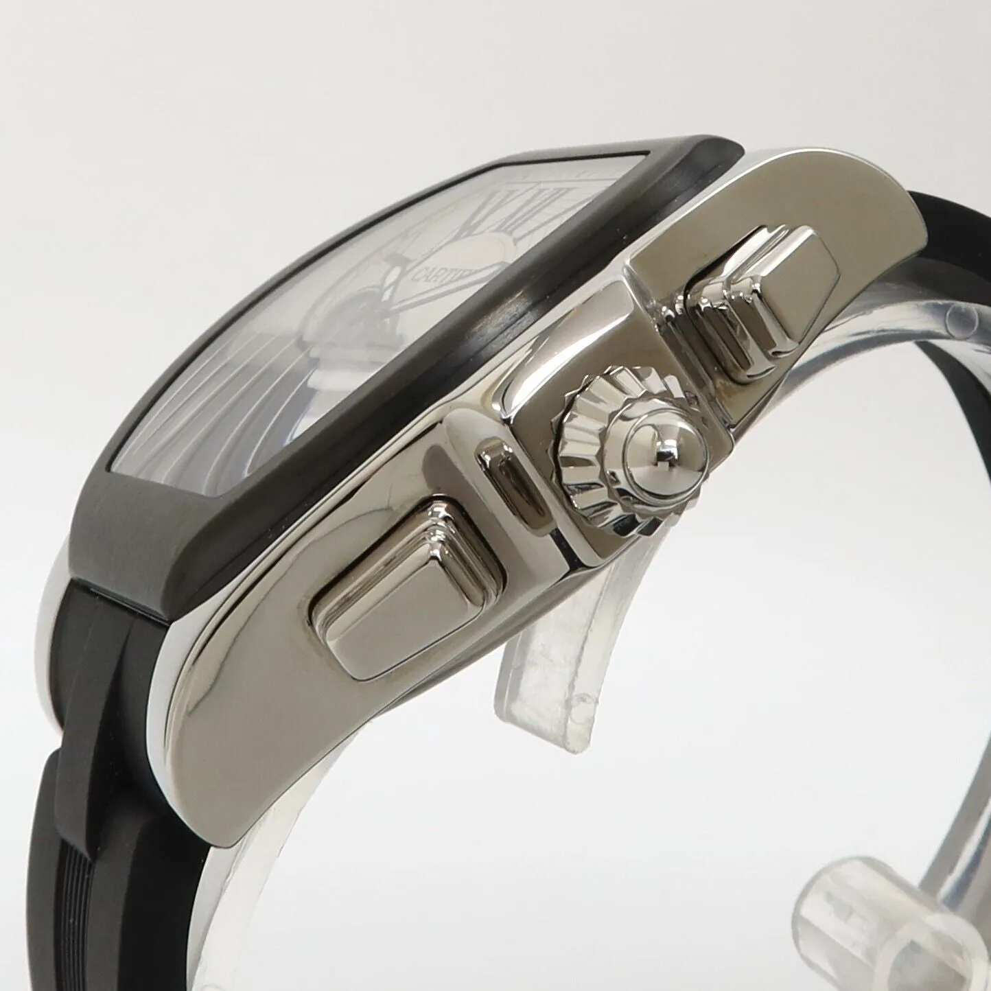 Cartier Roadster Chronograph Silver Dial Steel/Rubber Black Bezel W6206020 3405