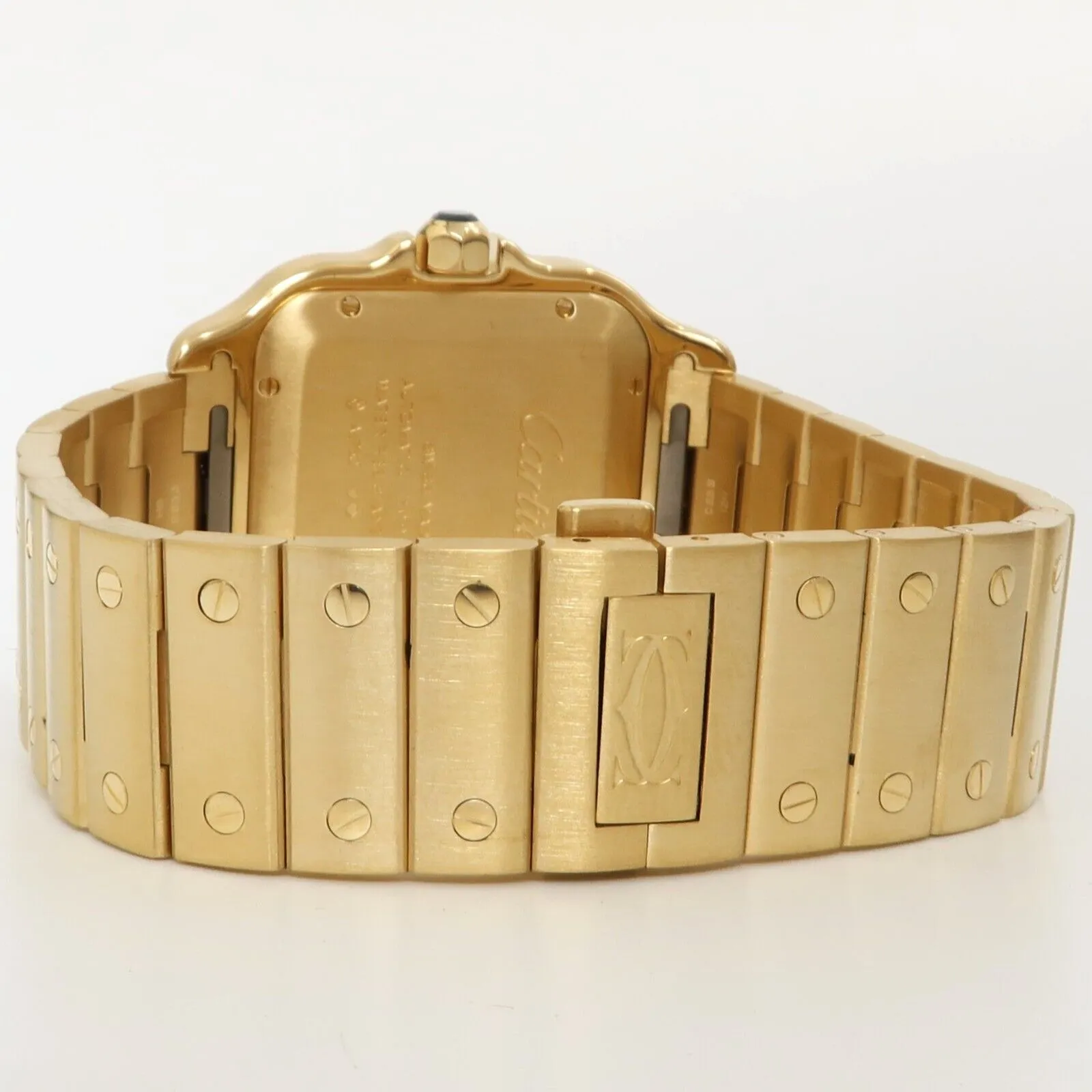 Cartier Santos 18k Yellow Gold SIlver Dial Large Model Automatic WGSA0029 4070
