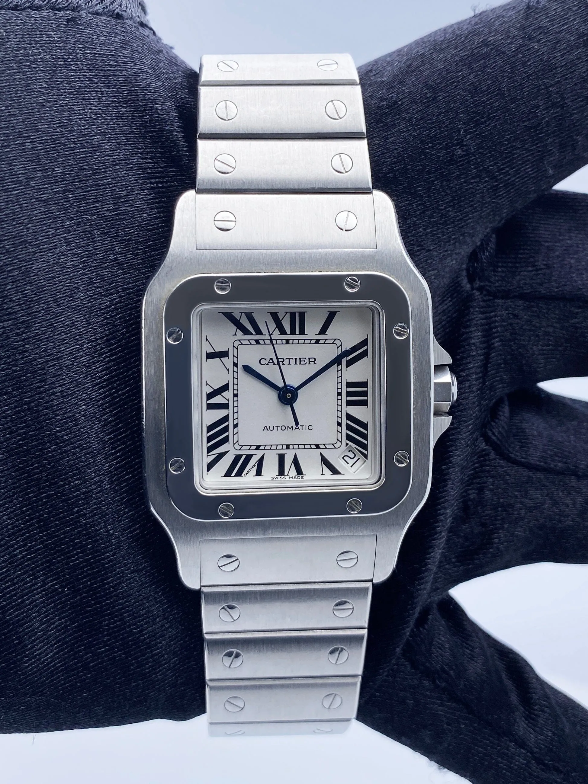 Cartier Santos Galbee W20098D6 Stainless Steel Mens Watch