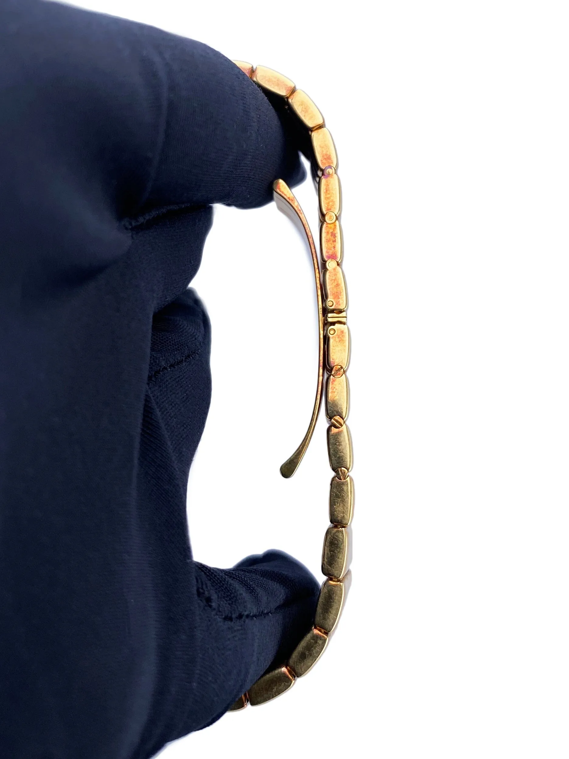 Cartier Tank Americaine 811904 18K Yellow Gold Mens Watch