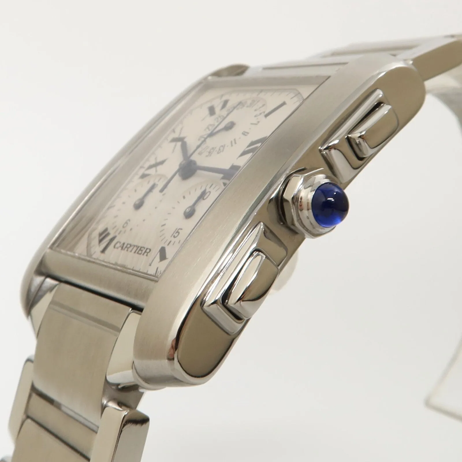 Cartier Tank Francaise Chronoflex Chronograph Stainless Steel W51001Q3 2303
