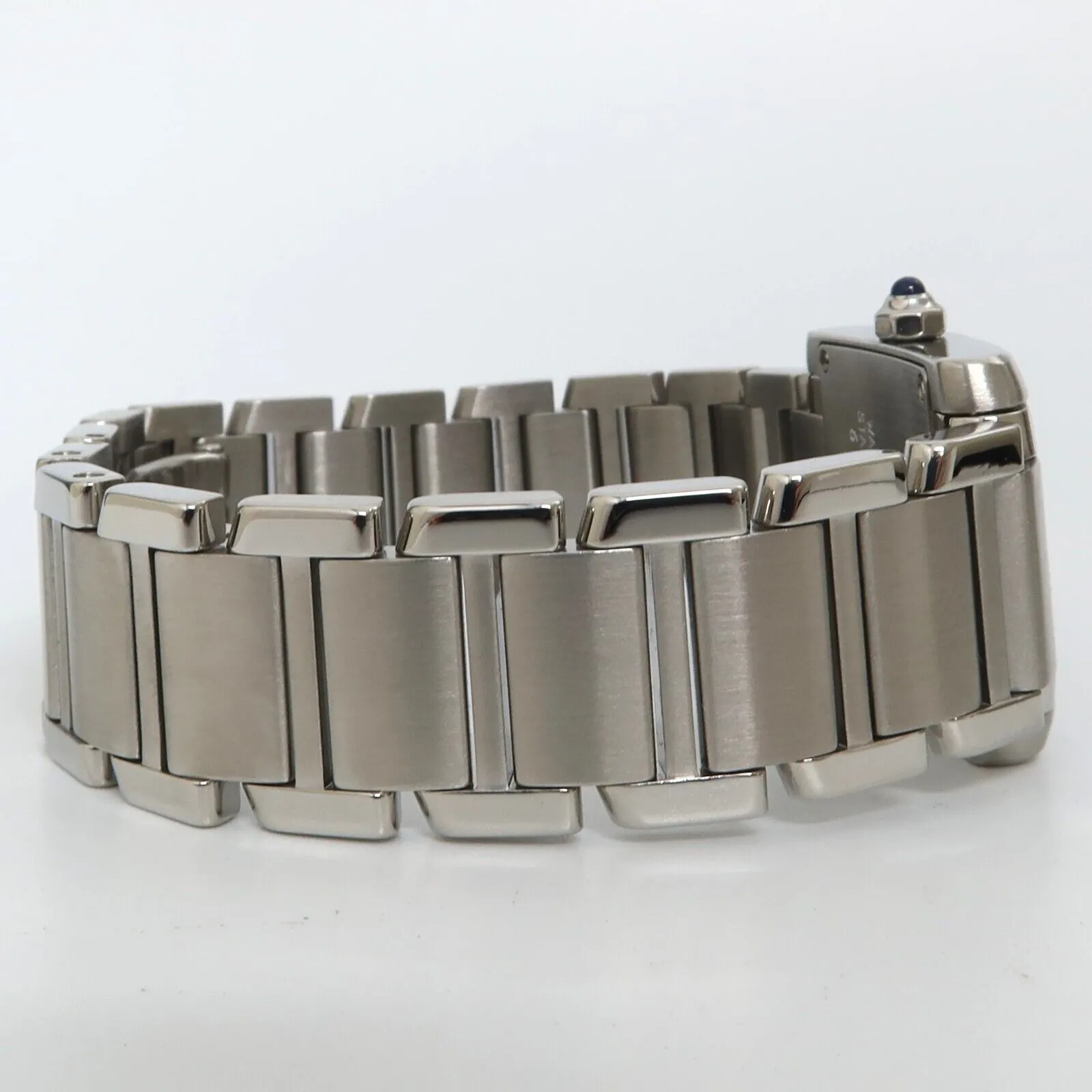 Cartier Tank Francaise Ladies Stainless Steel Quartz Silver Dial 2384 W51008Q3