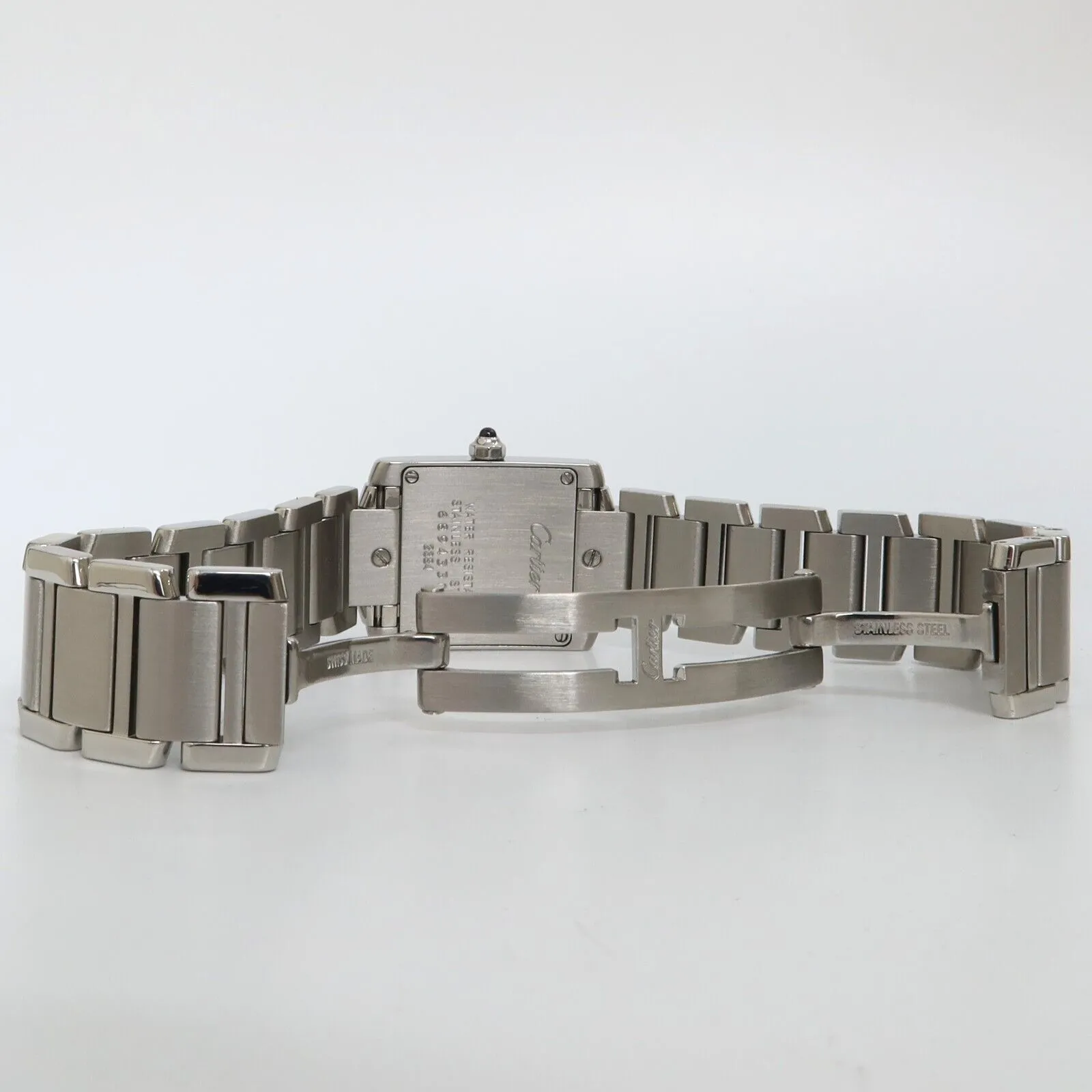 Cartier Tank Francaise Ladies Stainless Steel Quartz Silver Dial 2384 W51008Q3