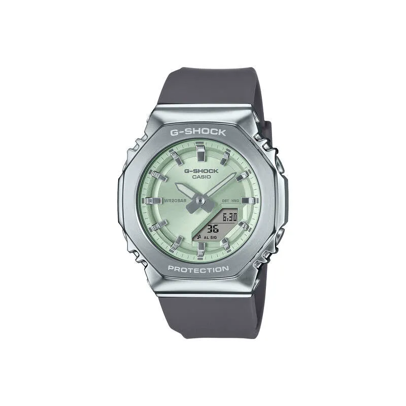 Casio G-Shock Women Analog-Digital Watch GM-S2110-3A Gray Resin Strap
