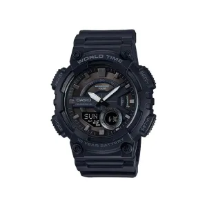 Casio Men Analog-Digital Watch AEQ-110W-1BV Black Resin Strap