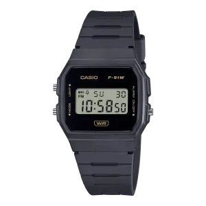 Casio Pop Black Resin Band Watch F91WB-8A