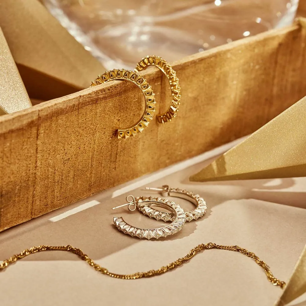 ChloBo Moonbeam Hoop Earrings - Gold
