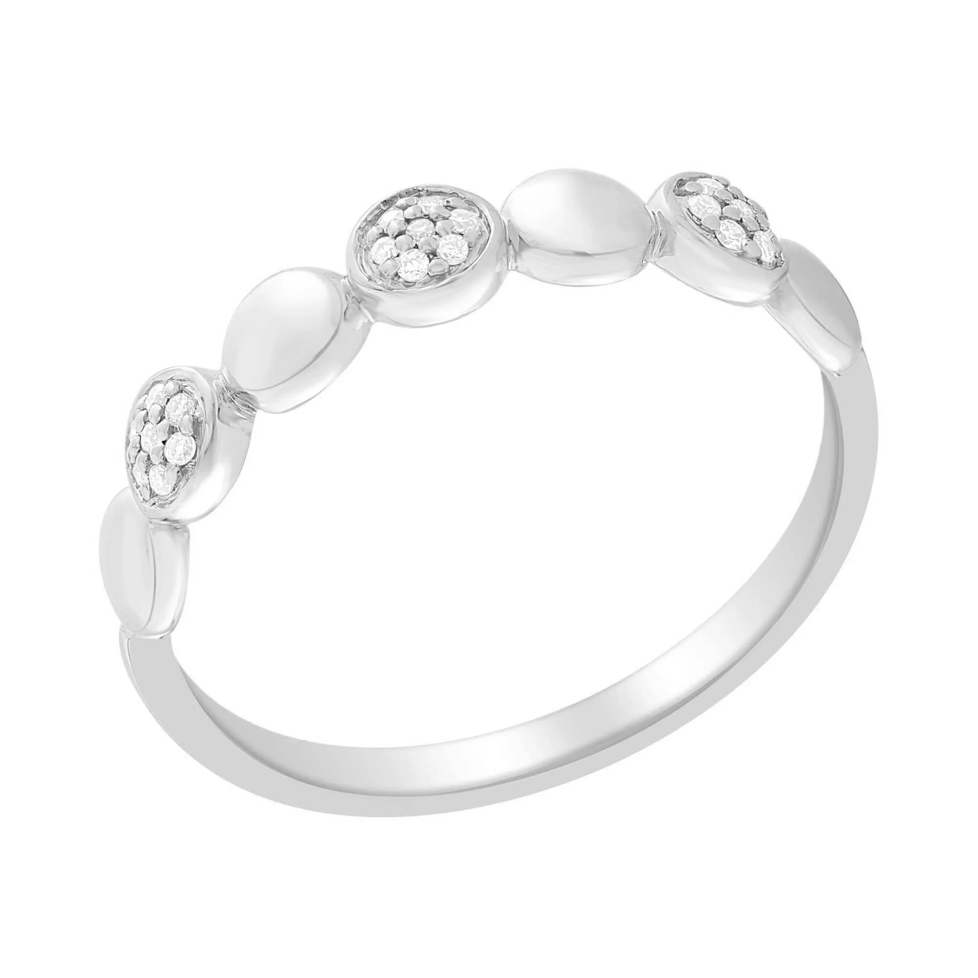 Circle Diamond Pave  Ring