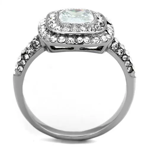 CJE2114 Halo CZ Engagement Ring