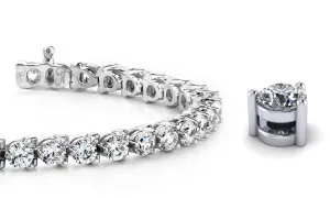 Classic 3 Prong Lab-Grown Diamond Tennis Bracelet with 4.00 ct.(finished) 3.0mm