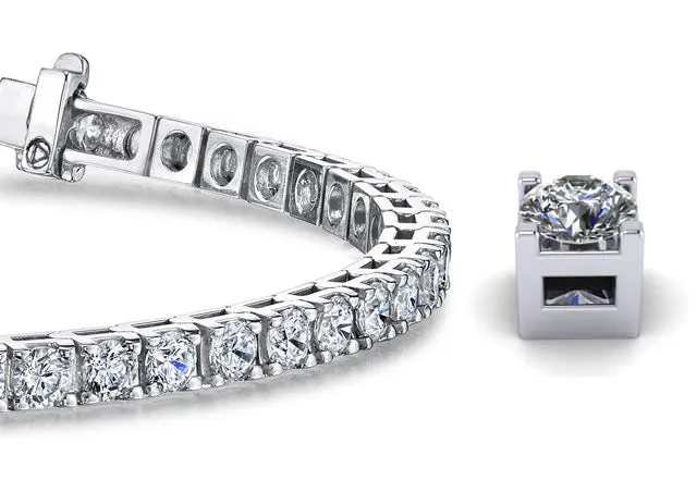 Classic 4 Prong Lab-Grown Diamond Tennis Bracelet with 25.00 ct.(finished) 6.4mm