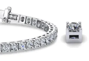 Classic 4 Prong Lab-Grown Diamond Tennis Bracelet with 25.00 ct.(finished) 6.4mm