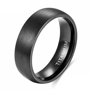 Classic Black Titanium Men's Wedding Band