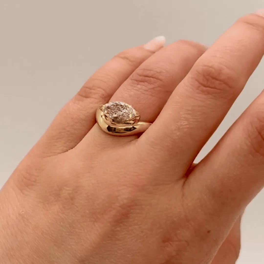 Cloud Marquise Ring