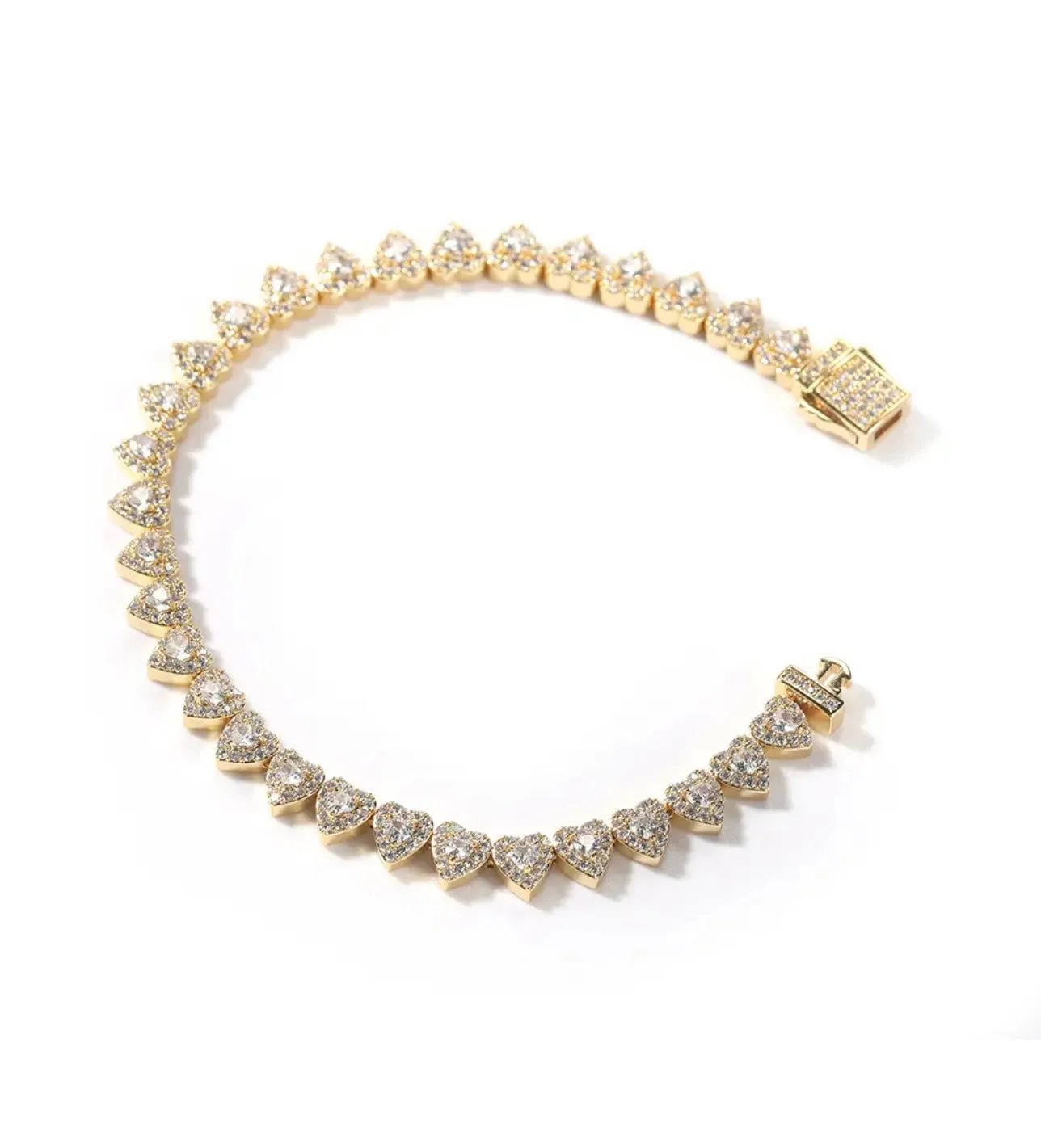CLUSTER HEART TENNIS BRACELET