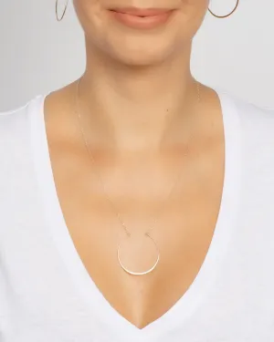 Crescent Necklace, Sterling Silver