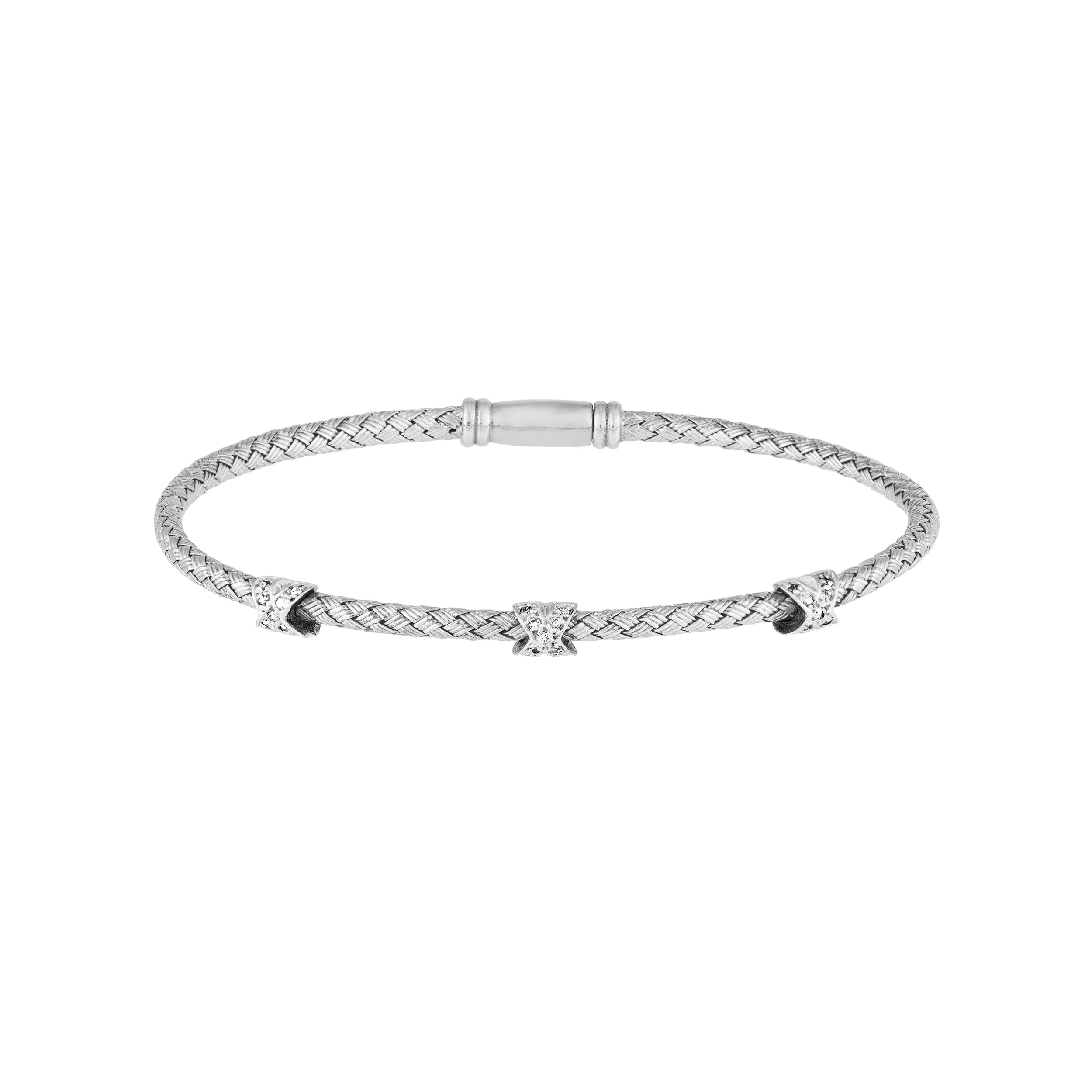 Cross-Cross Diamond Mesh Bangle