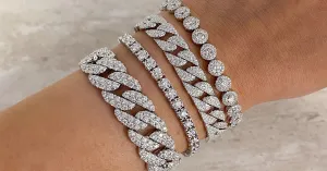 Cuban Link Diamond Bracelet (2-row)