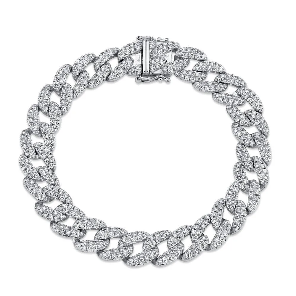 Cuban Link Diamond Bracelet (2-row)