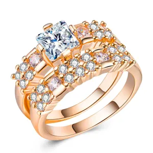 Cubic Zirconia & Crystal Pavé Ring Set