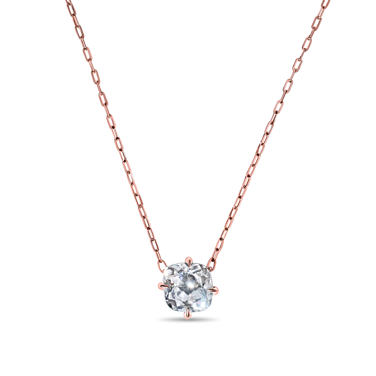 Cushion Diamond Solitaire Pendant