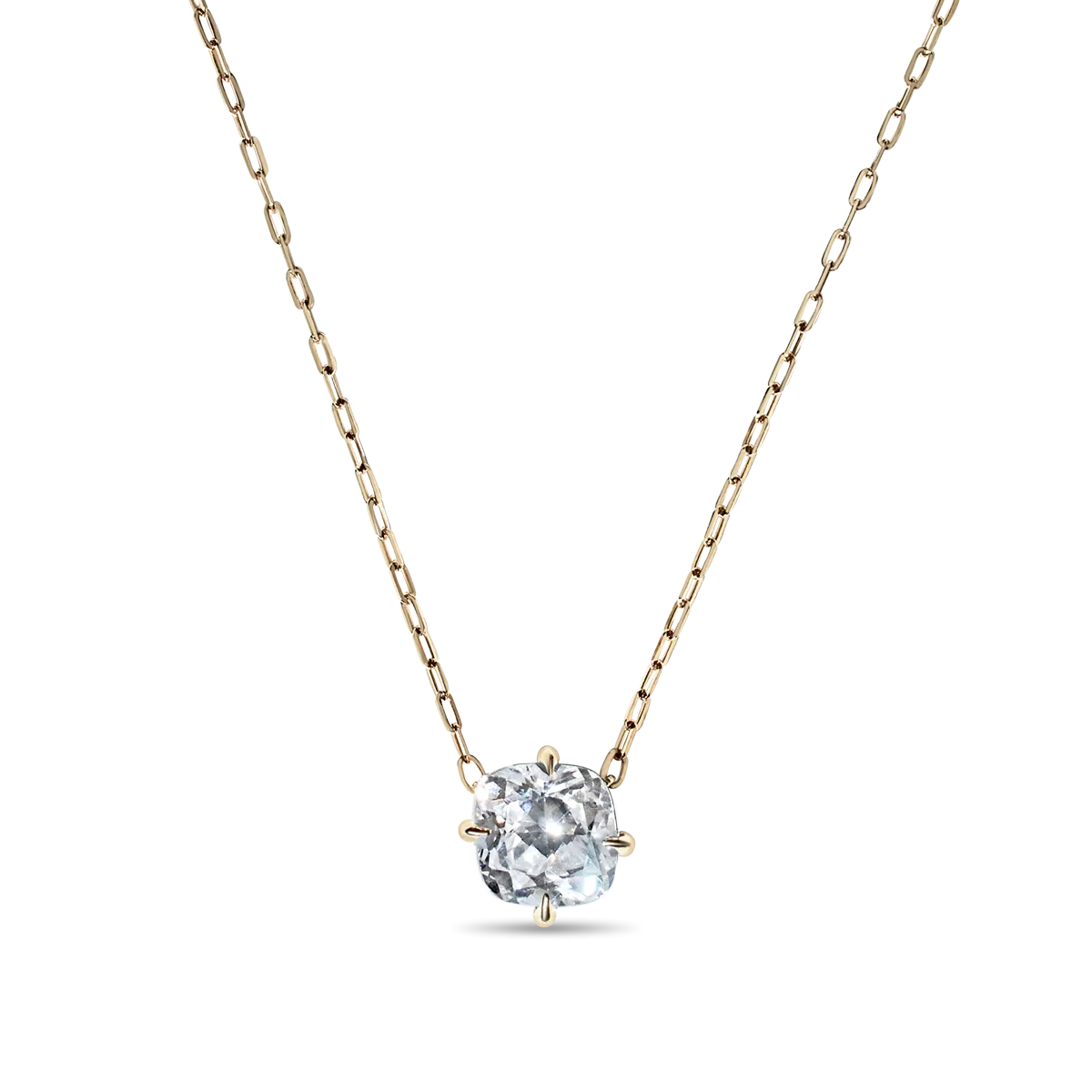 Cushion Diamond Solitaire Pendant
