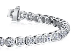 Cushion Inspired Round Lab-Grown Diamond Bracelet with 5.94 ct.(finished) 3.6mm